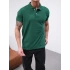 KOYU YEŞİL POLO YAKA OVERSİZE KOLLAR DAR KESİM T-SHİRT
