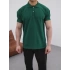 KOYU YEŞİL POLO YAKA OVERSİZE KOLLAR DAR KESİM T-SHİRT