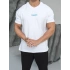 Oversize Beyaz Freedom Baskılı Kollar Dar Kesim T-Shirt