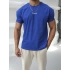 Oversize Brooklynn Baskı Saks Mavisi Kollar Dar Kesim T-Shirt