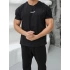 Oversize Brooklynn Baskı Siyah Kollar Dar Kesim T-Shirt