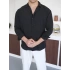 OVERSİZE BÜRÜMCÜK SİYAH GÖMLEK