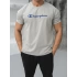 Oversize Champion Gri Kollar Dar Kesim T-Shirt