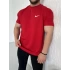 Oversize Kırmızı Nike Baskılı Kollar Dar Kesim T-Shirt