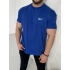 Oversize Saks Mavisi Nike Baskılı Kollar Dar Kesim T-Shirt