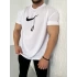 Oversize Nike Beyaz Zincir Baskı Kollar Dar Kesim Tshirt