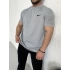 Oversize Nike Gri Baskılı Kollar Dar Kesim T-Shirt