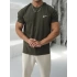 Oversize Nike Haki Baskılı Kollar Dar Kesim T-Shirt