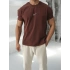Oversize Nike Reflektör Kahve Baskılı Kollar Dar Kesim T-Shirt