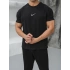 Oversize Nike Siyah Reflektör Kahverengi Baskılı Kollar Dar Kesim T-Shirt