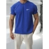 Oversize Saks Mavisi Nike Baskılı Kollar Dar Kesim T-Shirt