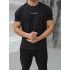 Oversize Siyah Freedom Baskılı Kollar Dar Kesim T-Shirt