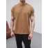 OVERSİZE TABA RENK KOLLAR DAR KESİM T-SHİRT