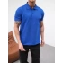 SAKS MAVİSİ POLO YAKA OVERSİZE KOLLAR DAR KESİM T-SHİRT