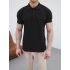 SİYAH POLO YAKA OVERSİZE KOLLAR DAR KESİM T-SHİRT