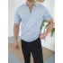 TRİKO BEBE MAVİSİ FERMUAR YAKA T-SHİRT