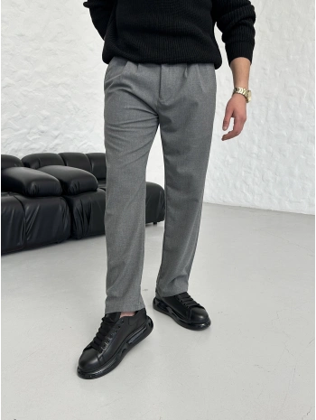 BAGGY PİLELİ ANTRASİT KUMAŞ PANTOLON