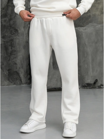 Erkek Beyaz Baggy Eşofman Altı