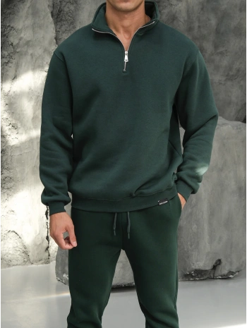 Erkek Benetton Fermuar Yaka Sweatshirt