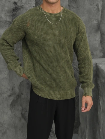 Erkek Haki Streetwear Kazak