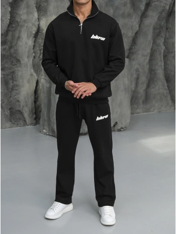 Erkek Siyah Fermuar Yaka Eşofman Takımı