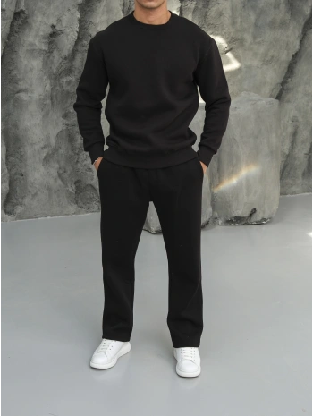 Erkek Siyah Oversize Eşofman Takımı