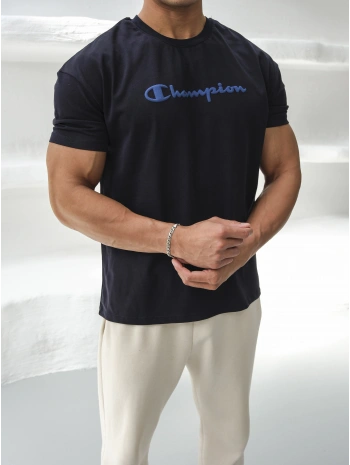 Oversize Champion Lacivert Kollar Dar Kesim T-Shirt