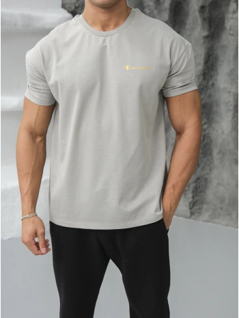 OVERSİZE GRİ REFLEKTÖR CHAMPİON KOLLAR DAR KESİM T-SHİRT