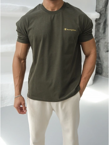 OVERSİZE HAKİ REFLEKTÖR CHAMPİON KOLLAR DAR KESİM T-SHİRT