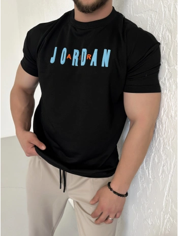 Oversize Jordan Baskılı Kollar Dar Kesim T-Shirt