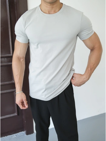 SLİM FİT GRİ T-SHİRT