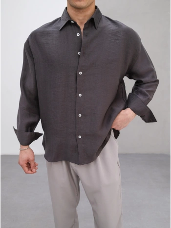 TENSEL FÜME BASİC OVERSİZE GÖMLEK