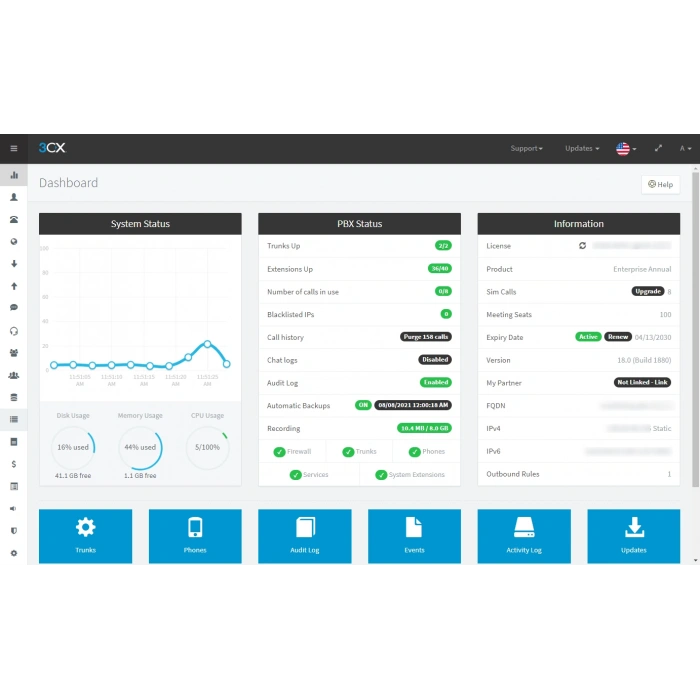 3CX Ip Santral ENT 24 Kanal