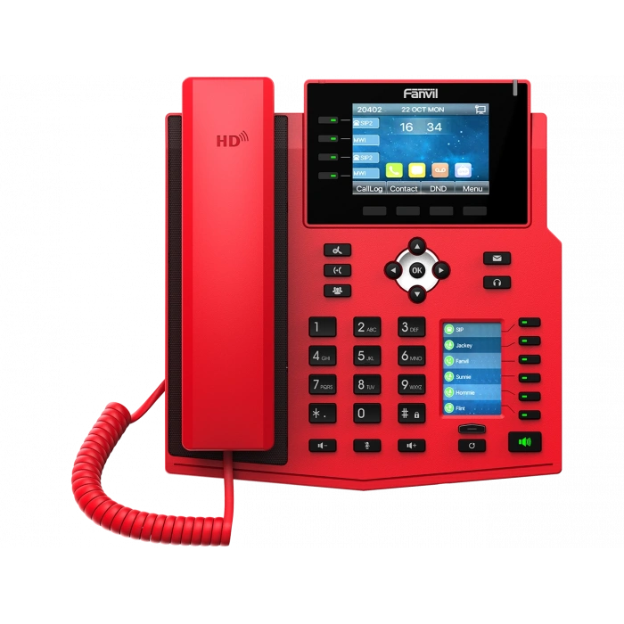 Fanvil X5UR Enterprise PoE Ip Telefon Kırmızı