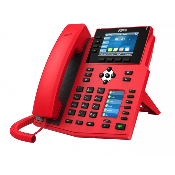 Fanvil X5UR Enterprise PoE Ip Telefon Kırmızı