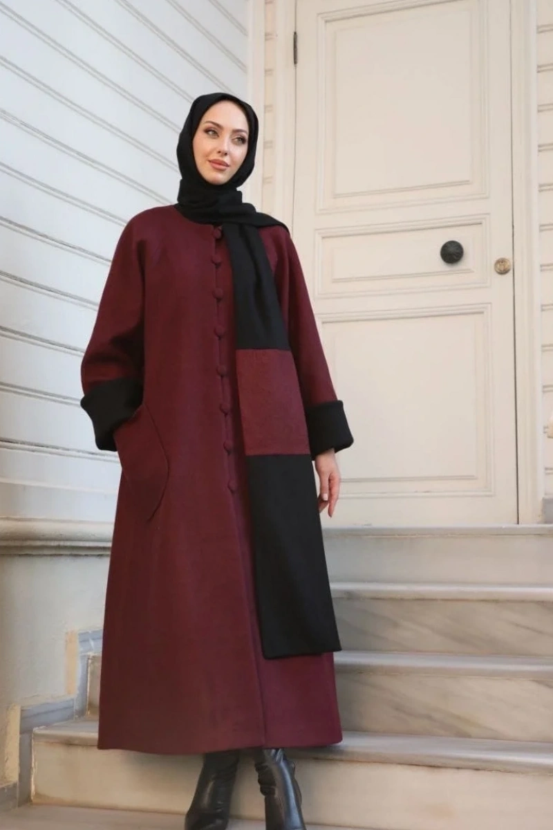 Kadın Kaşe Bordo Kap -Bordo