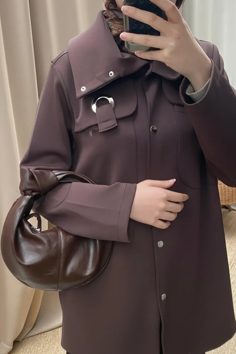 METAL DETAYLI KAHVERENGİ SCUBA