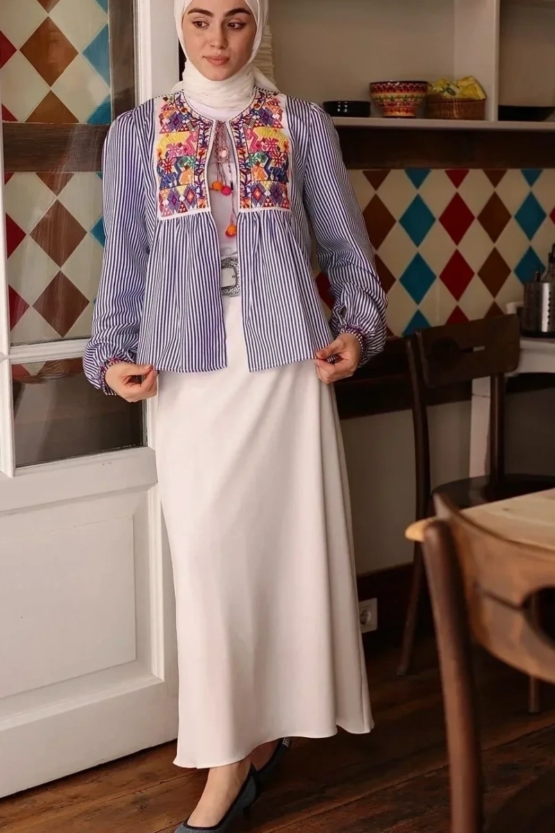 Kadın Kalem Etek - Beyaz