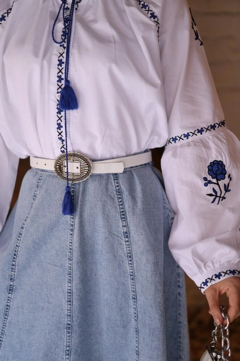 Kadın Denim Etek - Açık Mavi