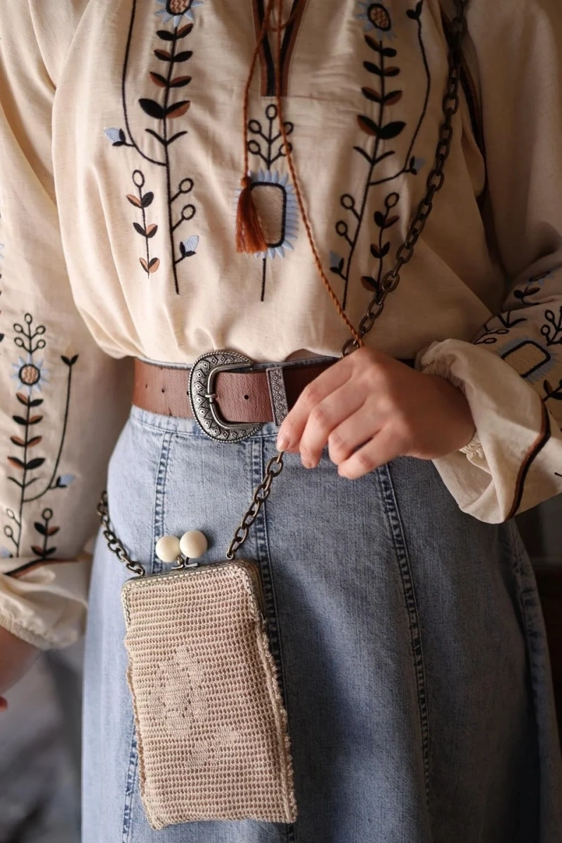 Kadın Denim Etek - Açık Mavi