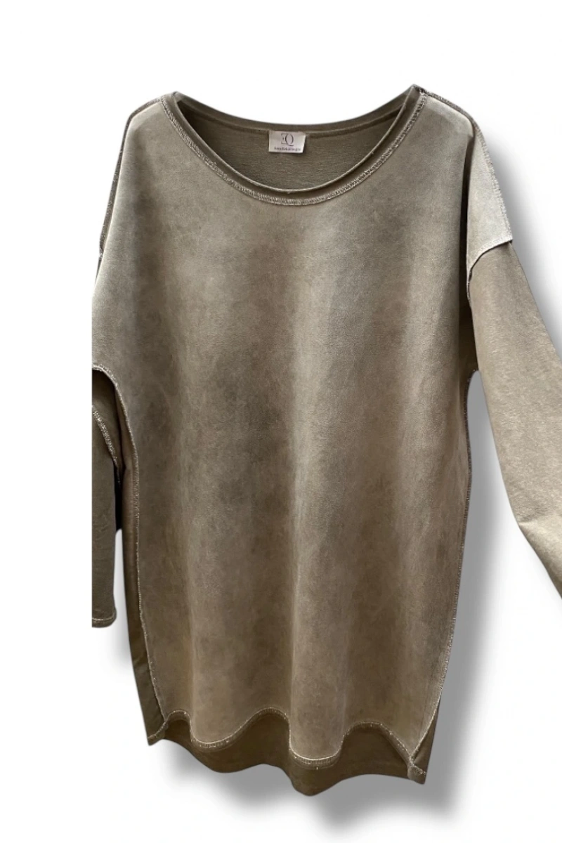 Uzun simli dikişli sweat