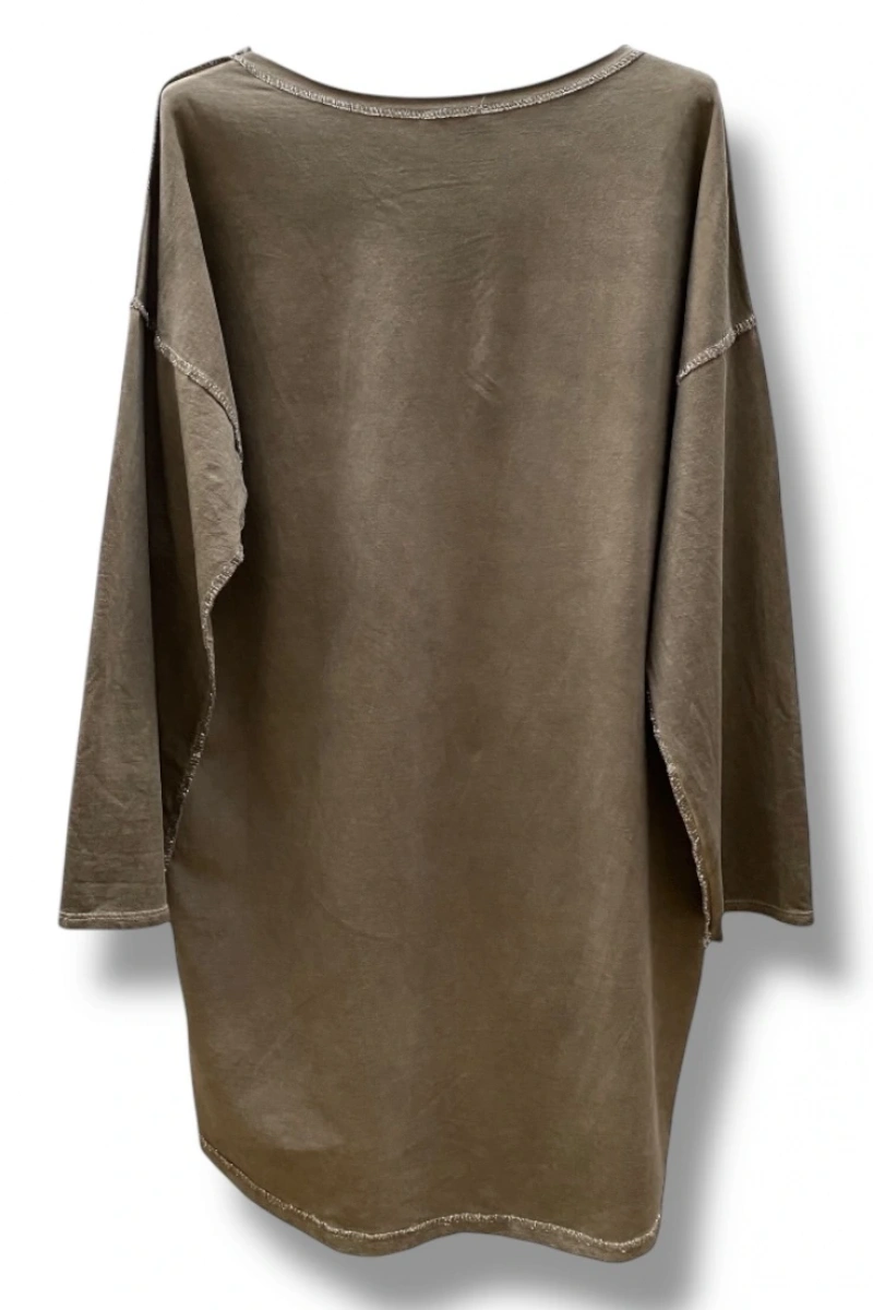 Uzun simli dikişli sweat