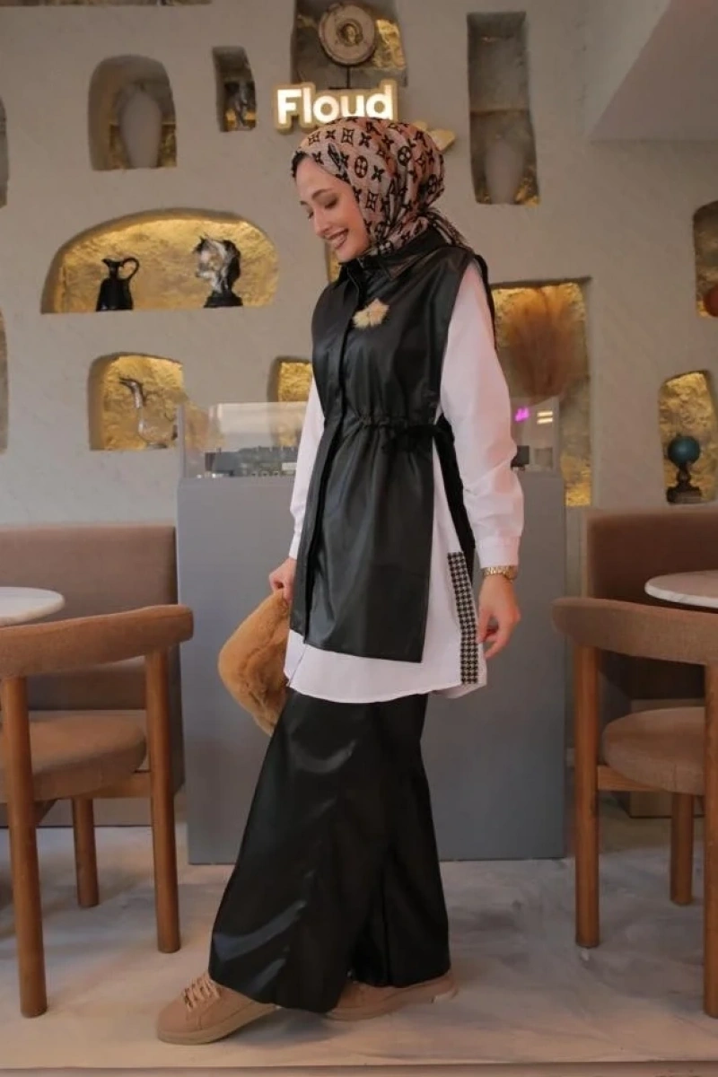 Deri Yelek-Siyah