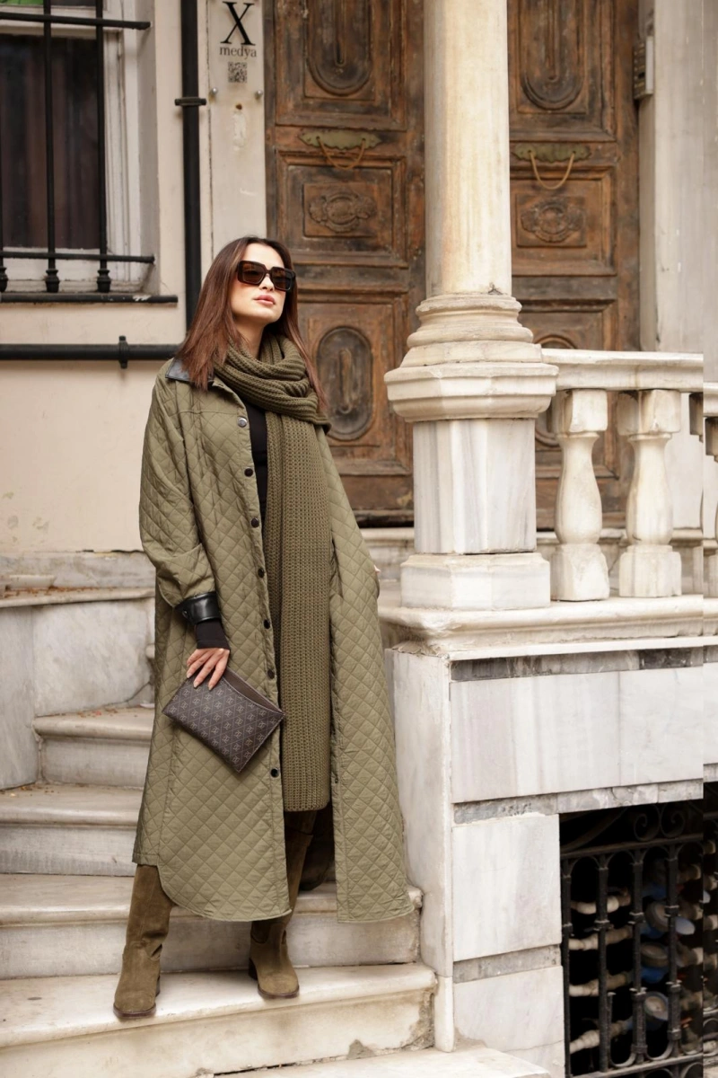 Kadın Kapitone Kap-Haki