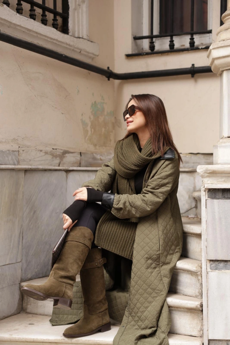 Kadın Kapitone Kap-Haki