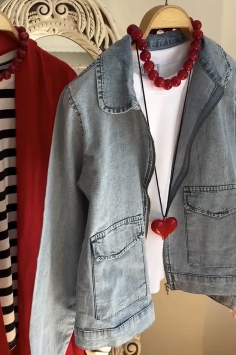 Kadın Kısa Denim Ceket