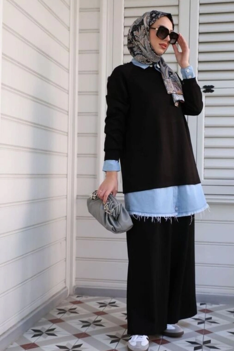 Kadın Oysho İkili Takım-Siyah