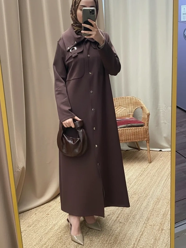 METAL DETAYLI KAHVERENGİ SCUBA