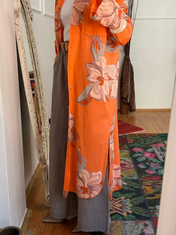 Floral Premium Vual Kap Orange