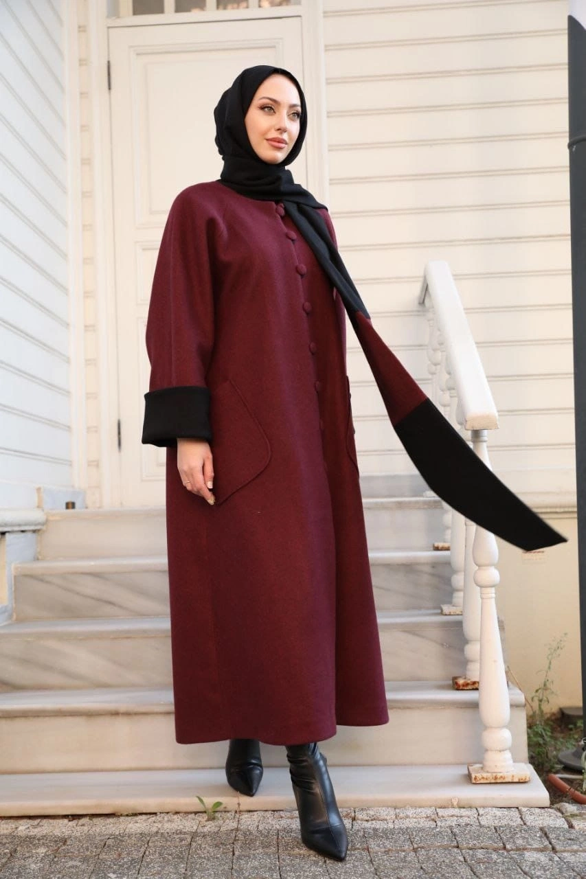 Kadın Kaşe Bordo Kap -Bordo